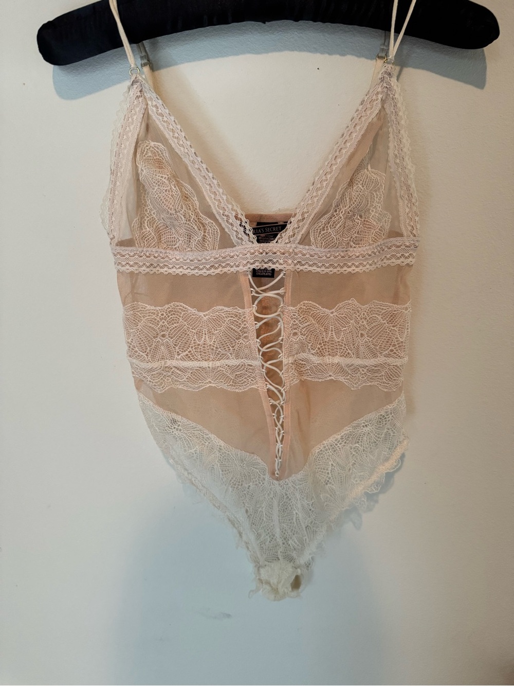 Victoria's Secret Cream Lace Bodysuit Teddy